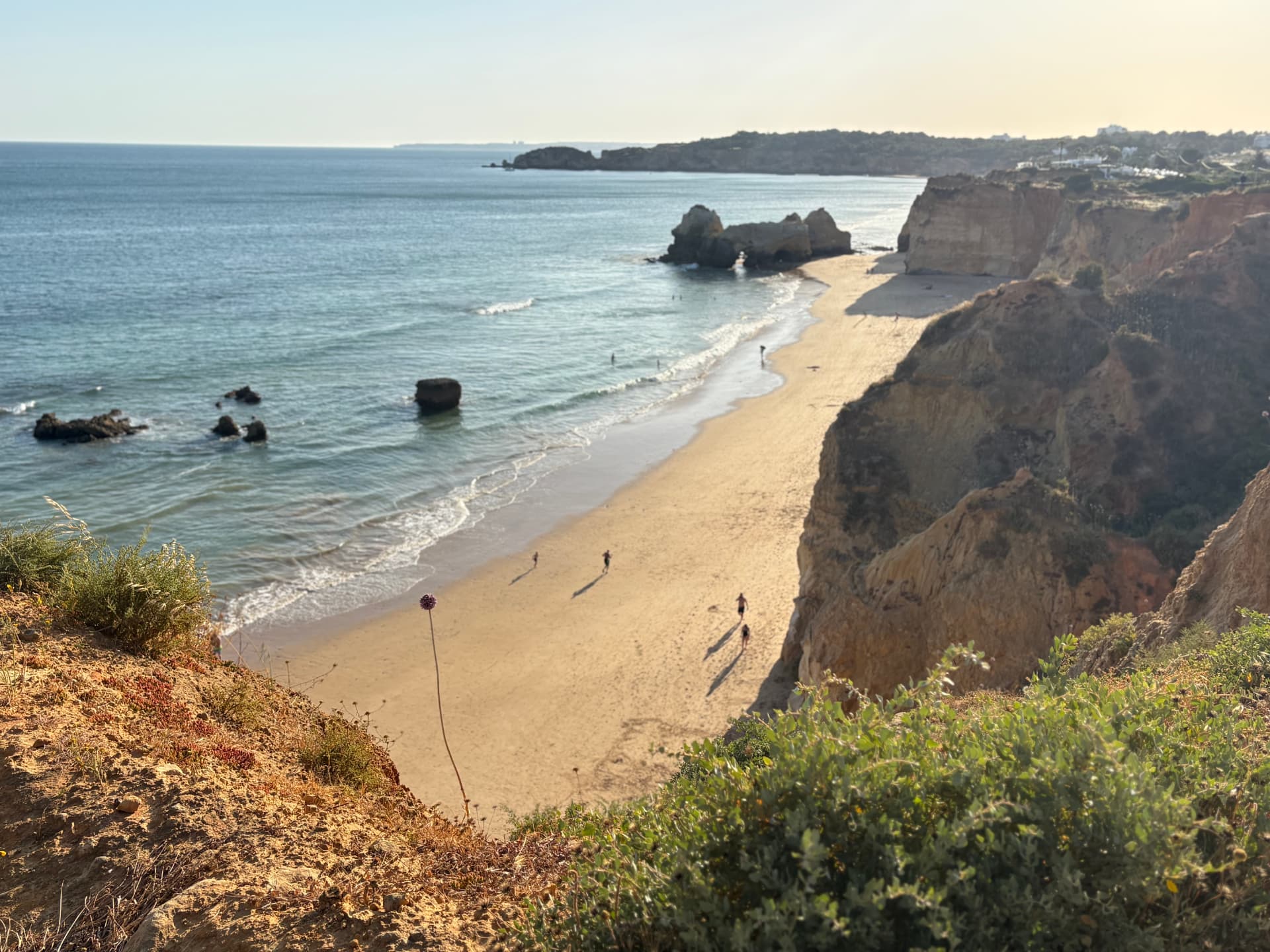 Bucht an der Algarve mit Sandstrand, Klippen und Meer beim Soul Retreat